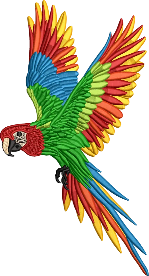Manually digitized embroidery